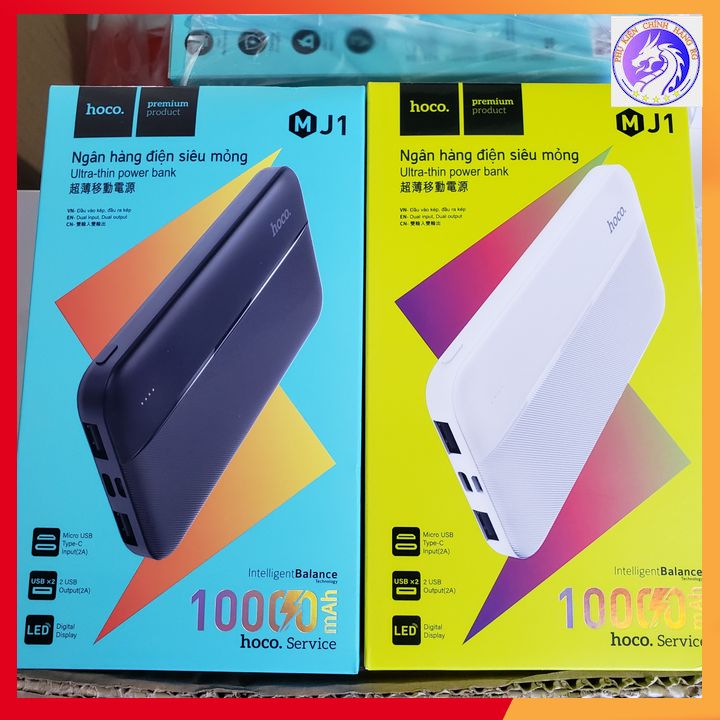 [HCM]Pin Sạc Dự Phòng Hoco MJ1 10000 mAh 2 Cổng INPUT/OUTPUT - Sạc Chính Hãng - BH 12 Tháng