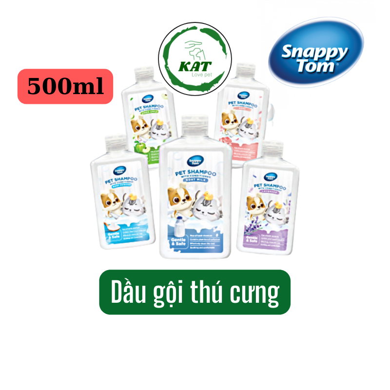 Sữa tắm kèm dầu xả snappy tom dành cho chó mèo - chai 500ml - kat store