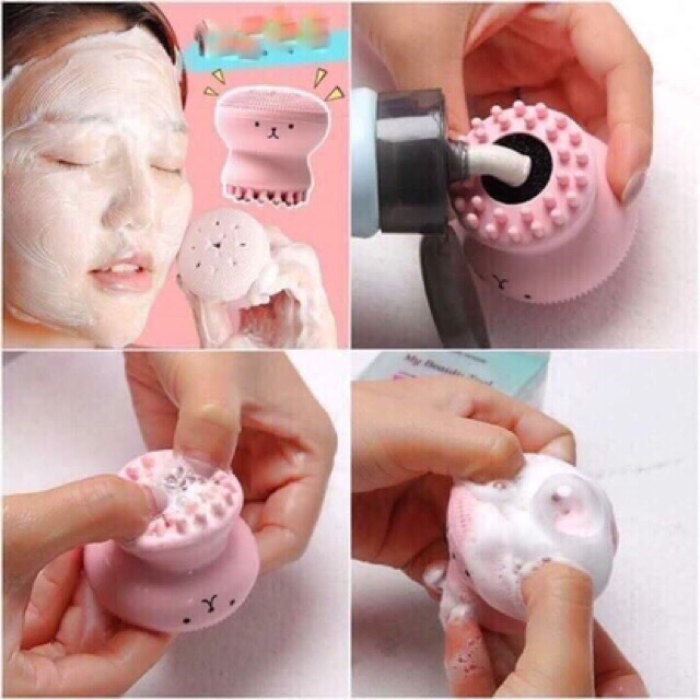 Bạch tuộc rửa mặt - Bạch tuộc rửa mặt Silicon và massage mặt