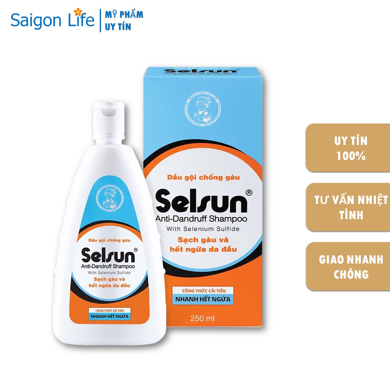 Dầu gội ngăn ngừa, giảm gàu, dưỡng tóc Selsun 250ml