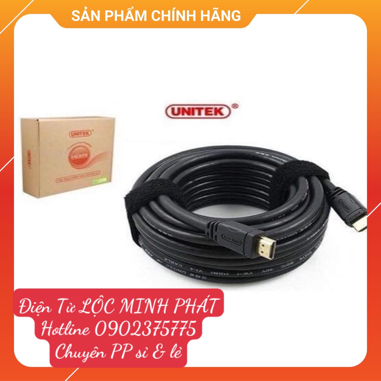 Dây 2 đầu hdmi 10 mét unitek - cáp hdmi 10 mét unitek full hd 4k - hàng chính hãng