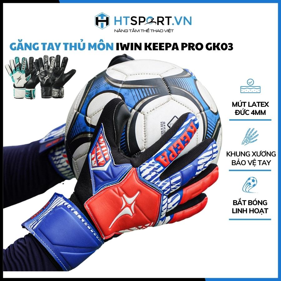 Găng tay thủ môn iwin keepa pro gk03 chính hãng, găng tay bắt bóng cao cấp có xương trợ lực bảo vệ tay
