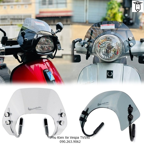 Kính chắn gió vespa hàng hãng cao cấp cho sprint primavera gts loại thấp