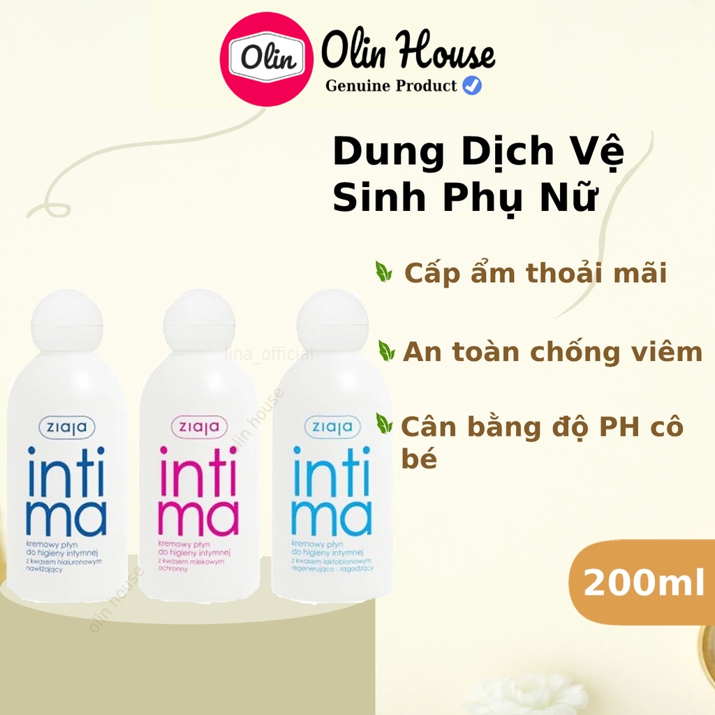 Dung dịch vệ sinh phụ nữ Intima Ba Lan 200ml - ddvs phụ nữ - Olin House
