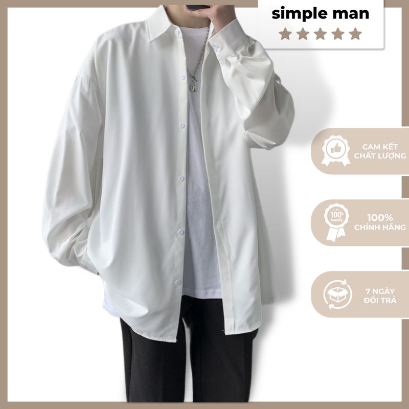 Áo sơ mi nam nữ form rộng unisex cả nam nữ,nhiều màu, vải lụa mềm cao cấp