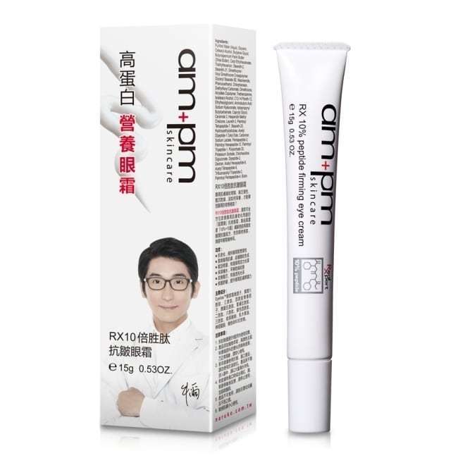 Kem mắt AM+PM 10 lần peptide dành cho mắt có vết chân chim, nếp nhăn – AM+PM skincare – RX 10% Peptide firming eye cream 15g