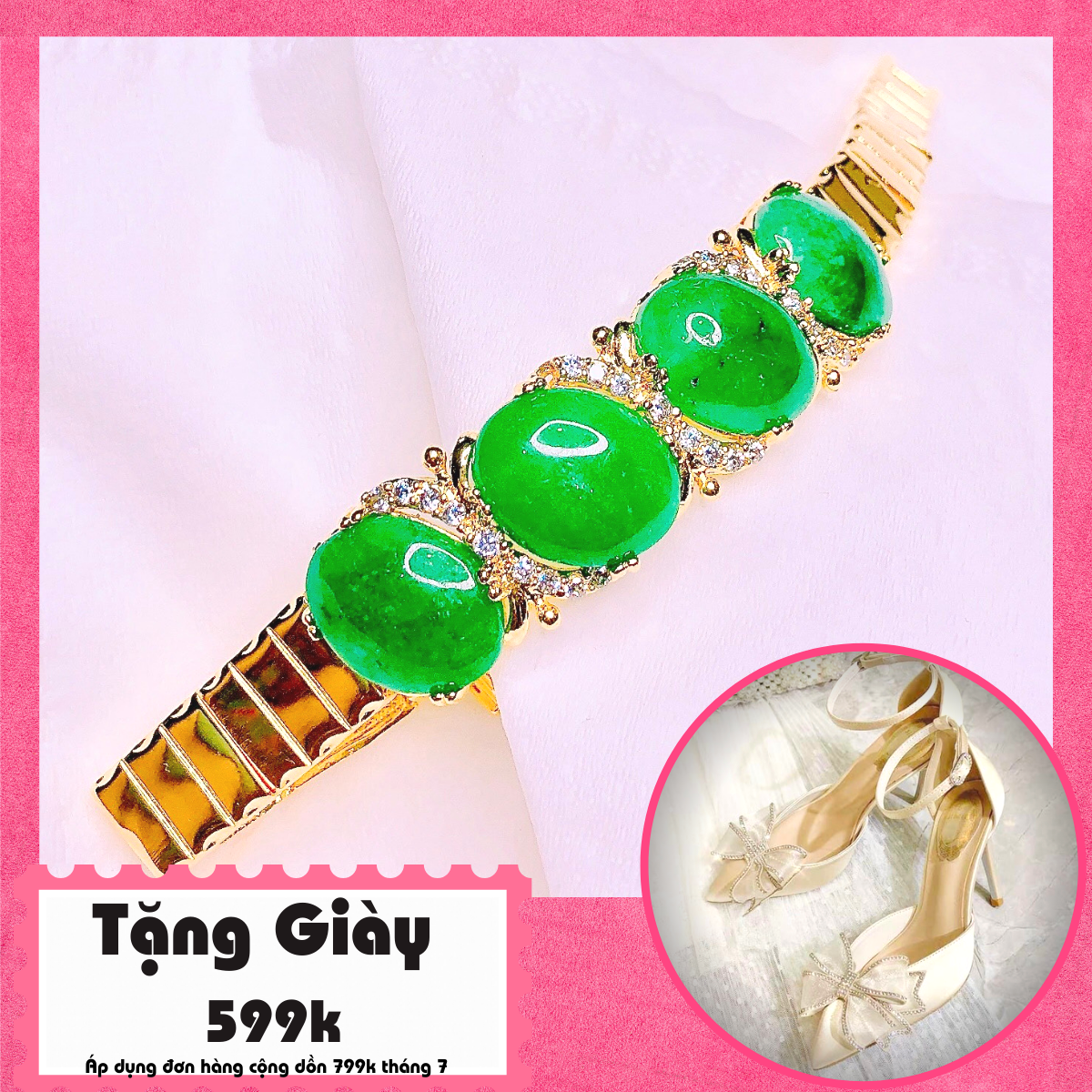 [HCM]Lắc tay nữ đẹp lắc tay vàng non 24k mạ vàng thật 18k cao cấp lắc tay cẩm thạch lắc tay phong thủy may mắn  TRANG SỨC GADO KL05101913 - đeo đi tiệc đi chơi làm công sở cực sang chảnh và quý phái