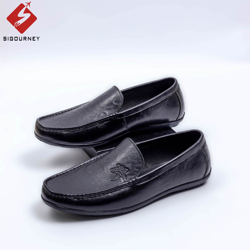 Giày tây nam công sở, giày lười da thật thiết kế lịch lãm, cao cấp sang trọng sig-19