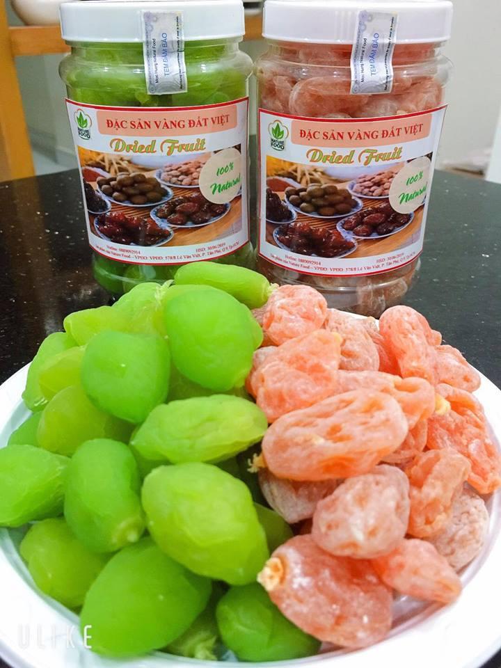 combo 500gr Xí muội (ô mai) Đào hồng và 500gr xí muội ( ô mai ) đào xanh không hạt - LOẠI ĐẶC BIỆT (2 hộp)