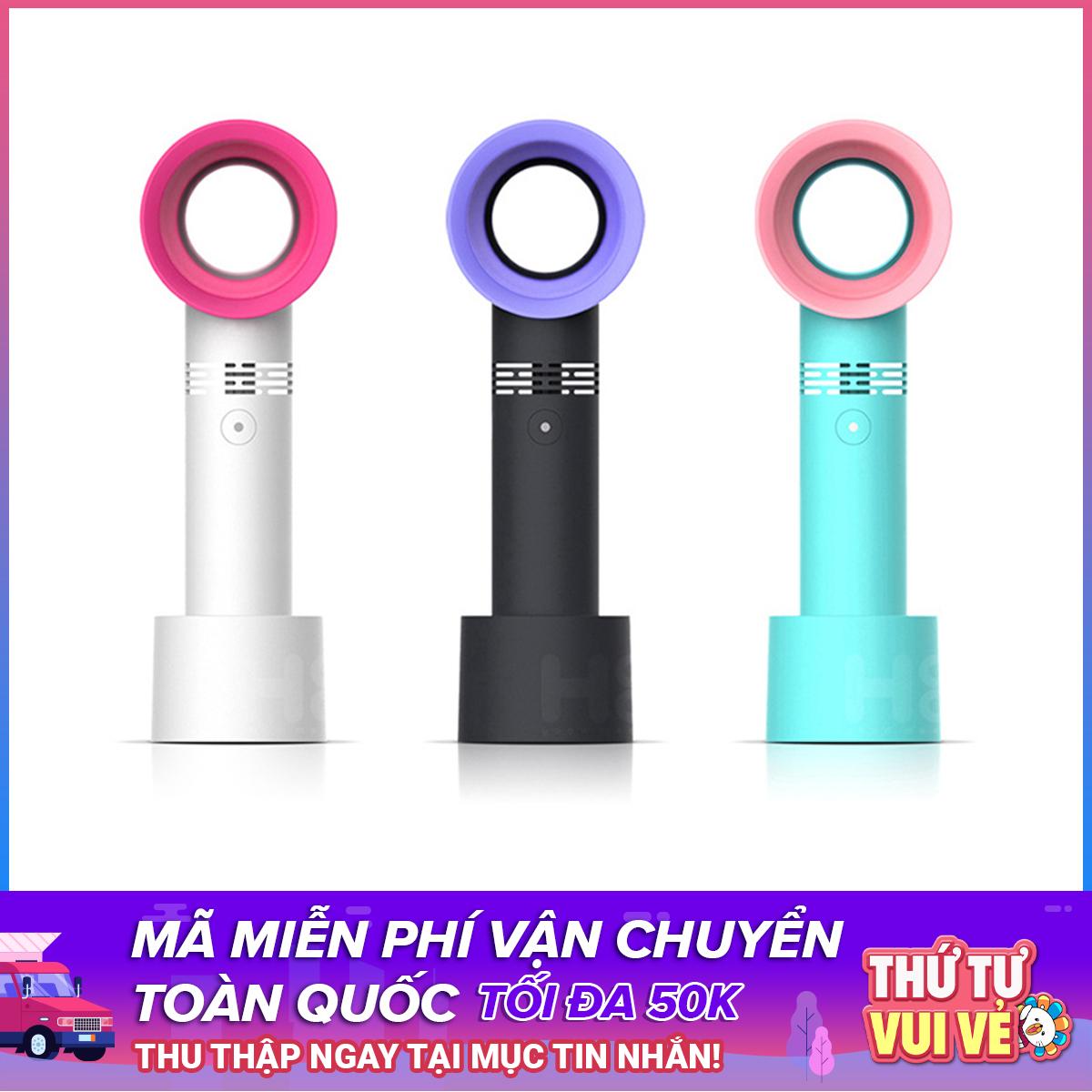 Quạt không cánh mini cầm tay sạc usb-siêu dễ thương pin khủng