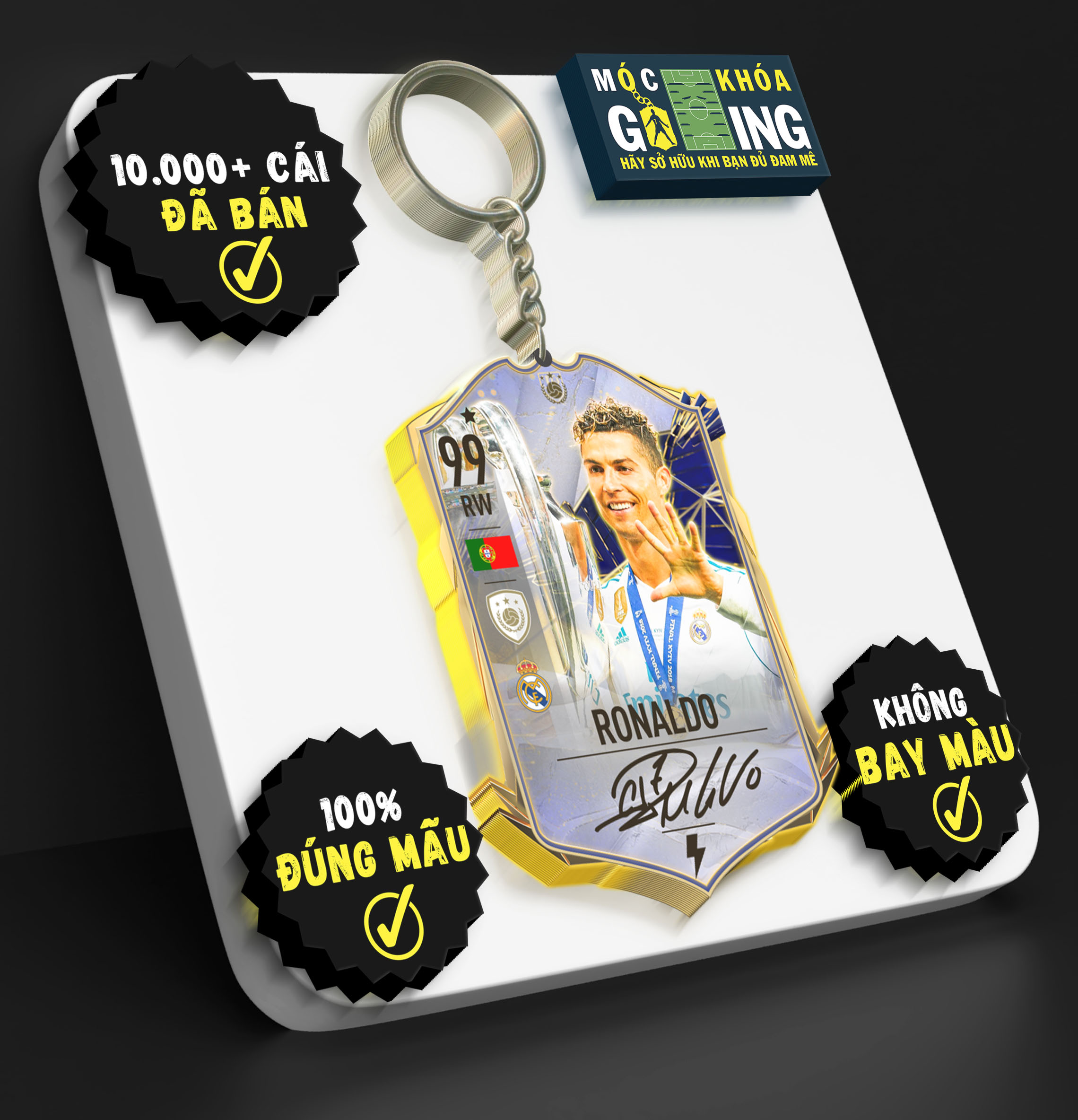 Móc khóa cristiano ronaldo - móc khoá gaming