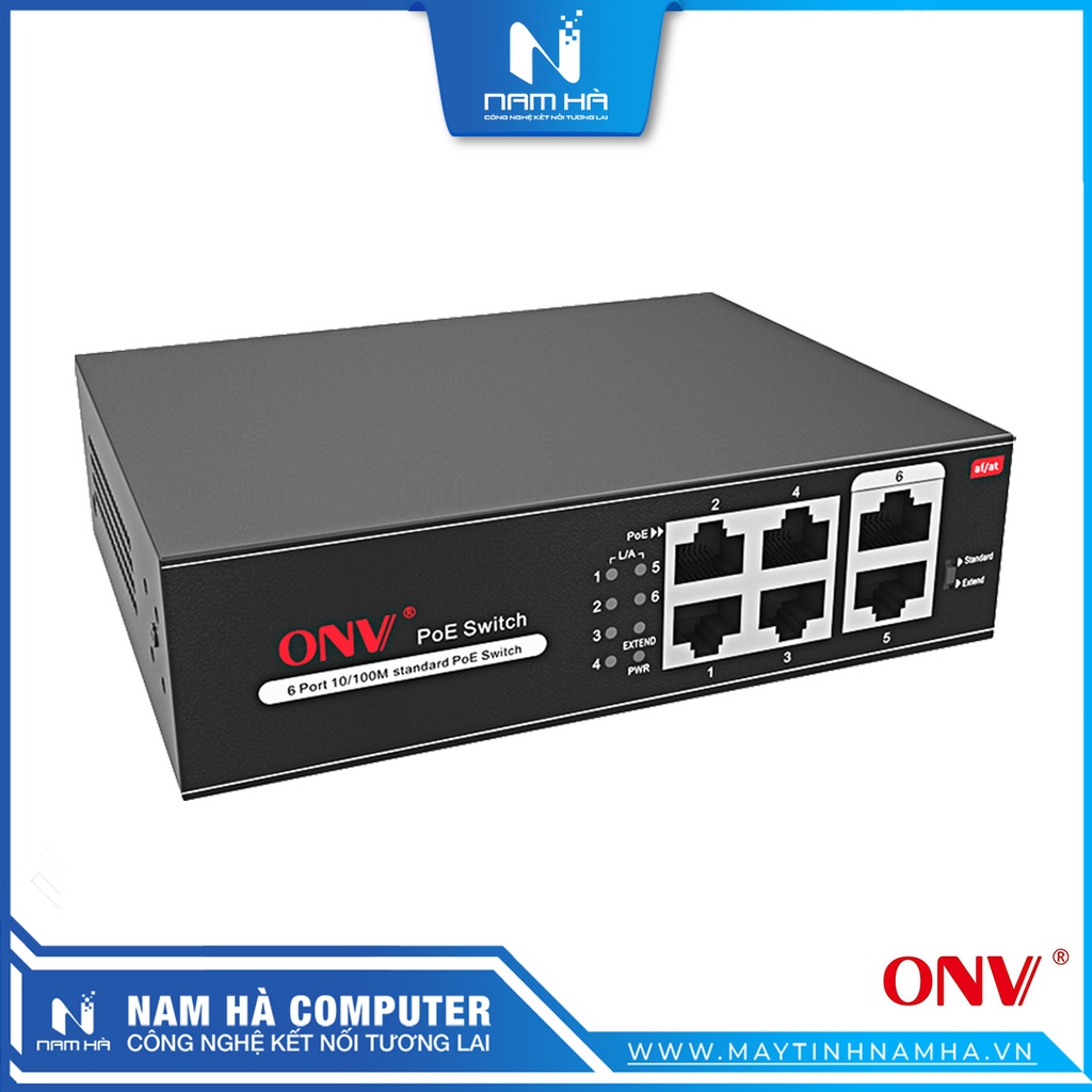 Switch poe onv 4 cổng poe + 2 cổng uplink - hàng chính hãng bảo hành 24 tháng