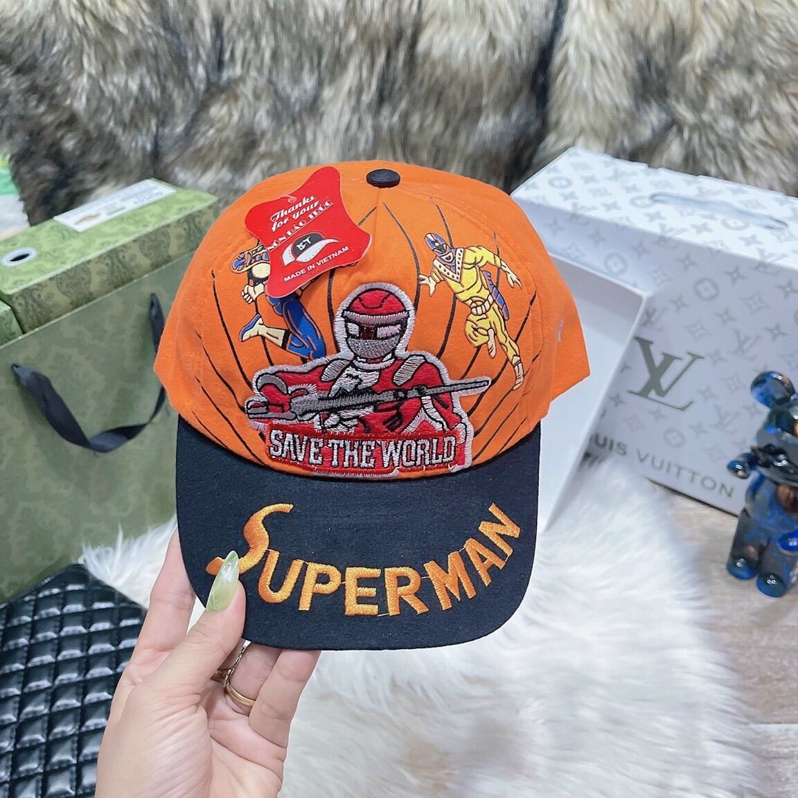 Mũ lưỡi trai siêu nhân superman - Mũ, nón người nhện siêu đẹp cho bé trai 1 - 5 tuổi