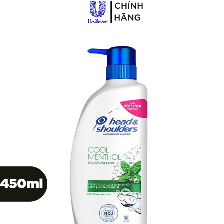 Dầu gội sạch gàu Head & Shoulders bạc hà mát rượi 450ml dầu gội sạch gàu