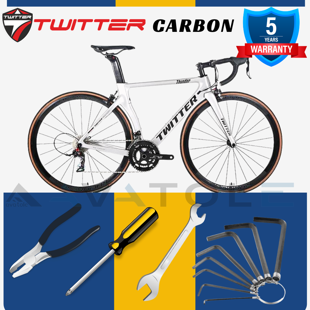 Xe đạp đua Twitter Thunder C 2021, Khung sườn Carbon size 46 / 48, Bộ truyền động Retrospec 22speed,