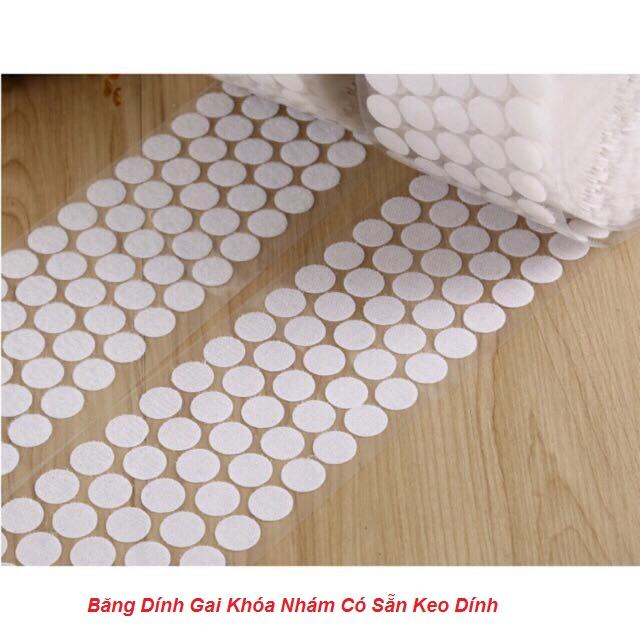 50 Cặp Băng Dính Gai veclcro Tròn Khóa Nhám Có Sẵn Keo