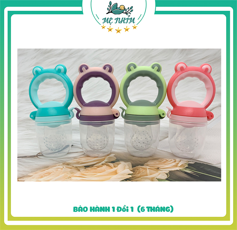 Túi nhai Silicon ăn dặm chống hóc an toàn cho bé, núm ti giả cho bé tập ăn dặm