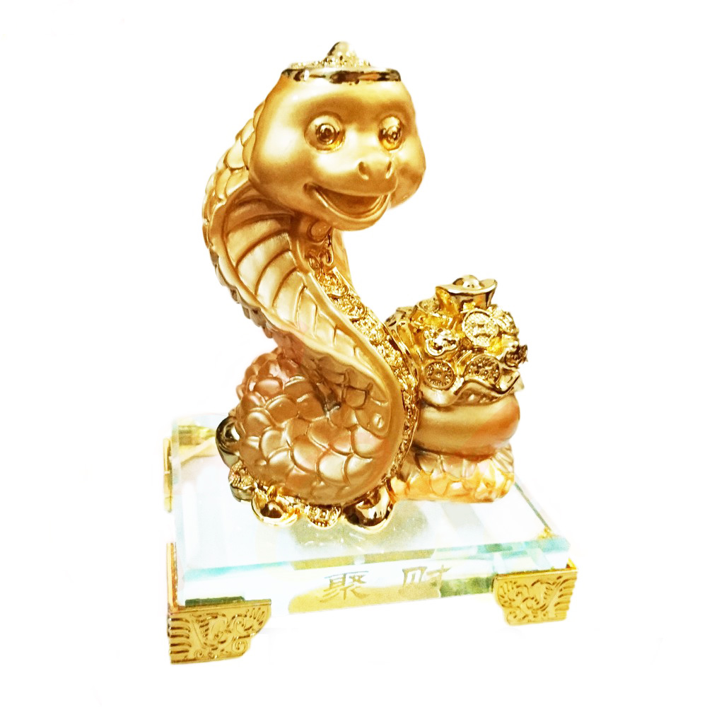 Tượng Rắn Vàng - Đế Thủy Tinh