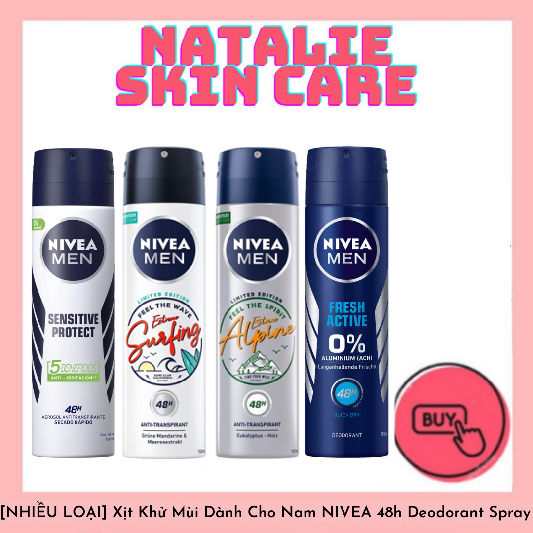 Xịt khử mùi dành cho nam nivea 48h deodorant spray for men
