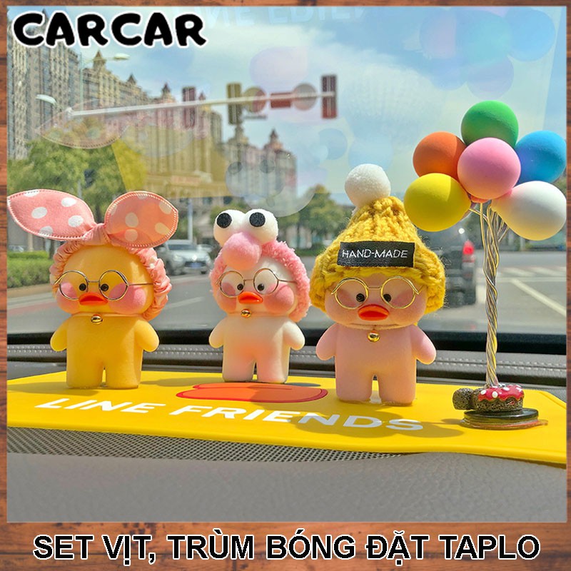 Trang trí taplo ô tô set vịt Cafemimi dễ thương