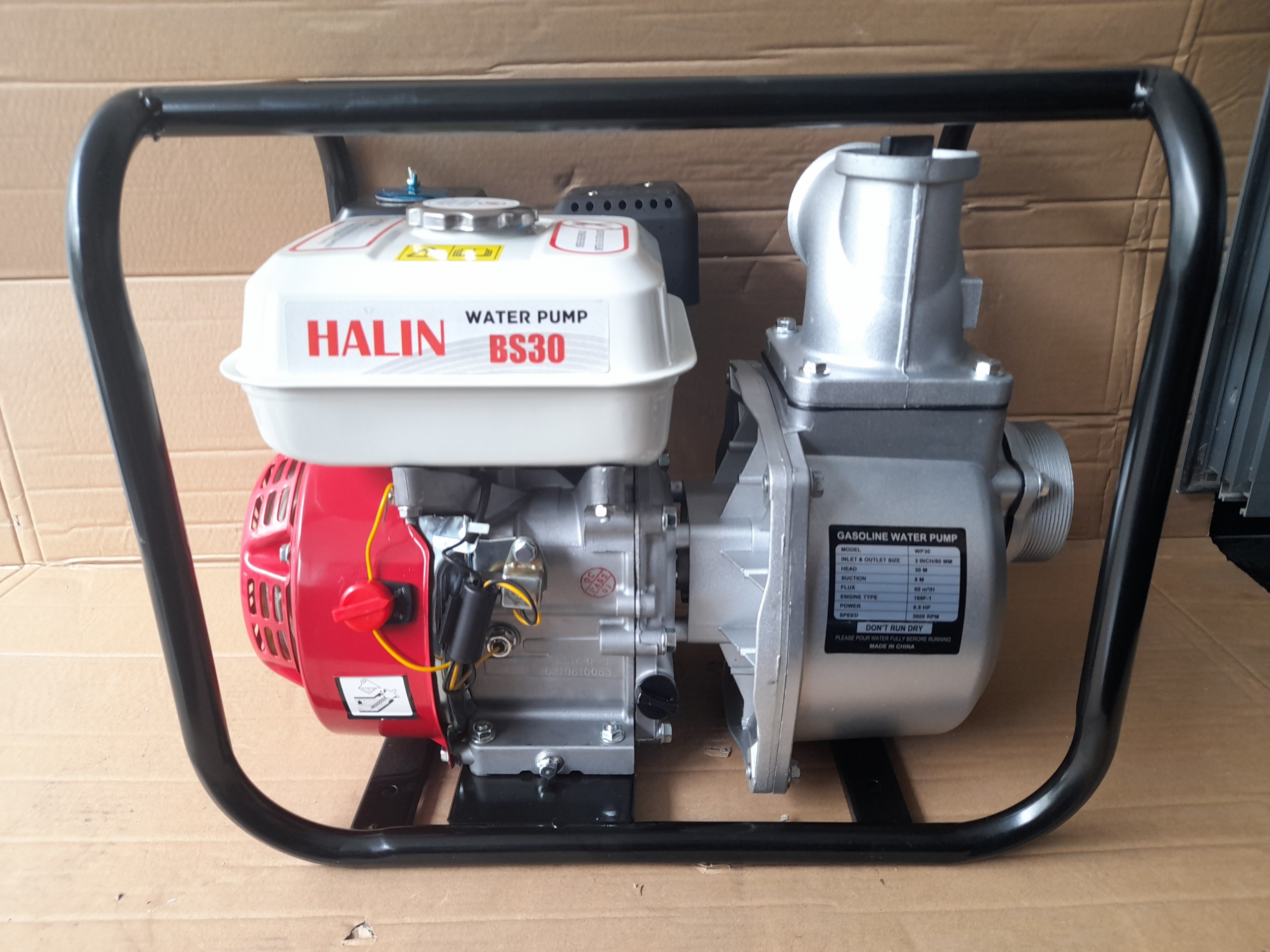 Máy bơm nước chạy xăng halin - 6.5 hp - ống phi 80