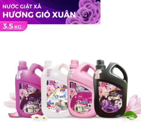 Nước giặt xả owell 3,5l chính hãng hương đam mê 5in1