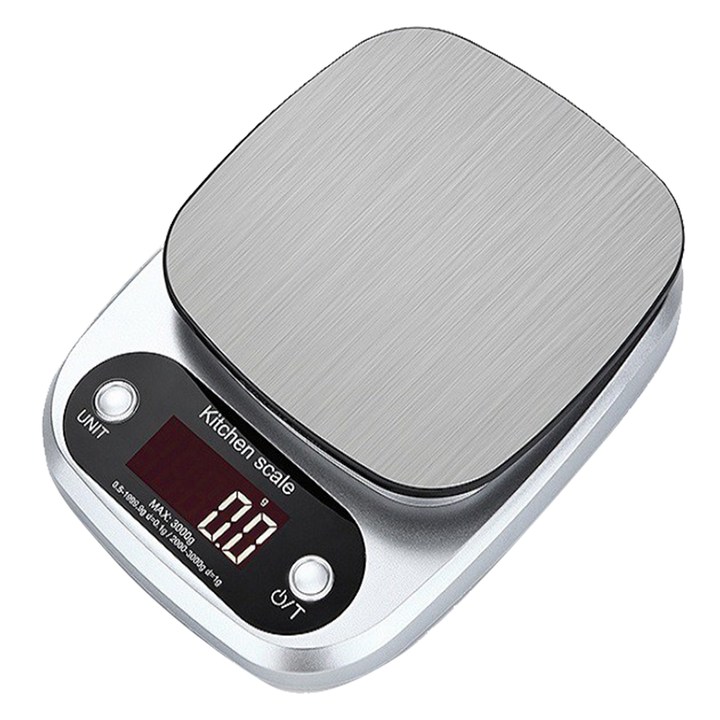 (HÀNG CAO CẤP) Cân điện tử mini cho nhà bếp 3kg - 0.1g màn hình led,chất liệu hợp kim thép độ chính xác cao - cân thực phẩm