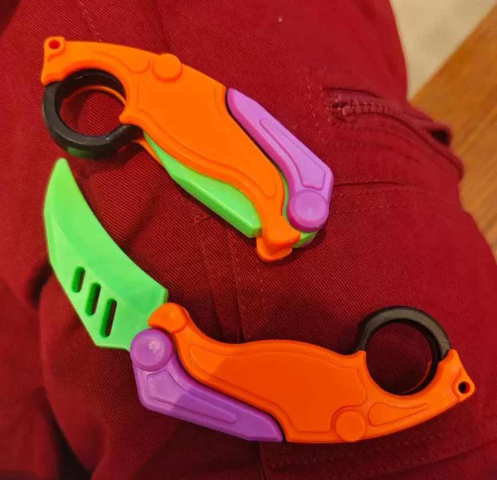 Đồ Chơi Dao Cà Rốt In 3D Dao Vô Tri Mini Chuối ButterFly Karambit Nhựa ABS Giải Tỏa Stress Trend CSGO