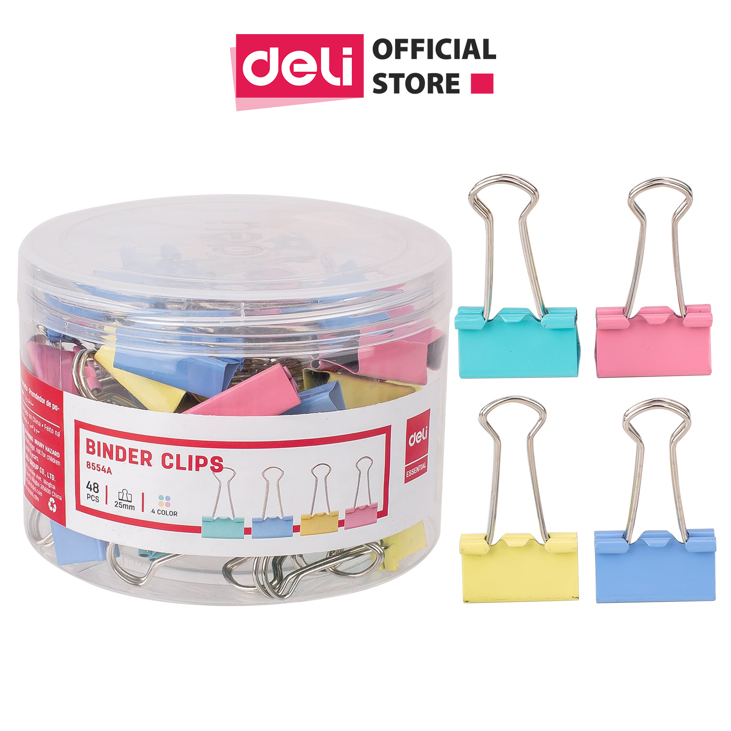 Kẹp bướm deli - kẹp tài liệu - 48 chiếc/hộp - e8554a
