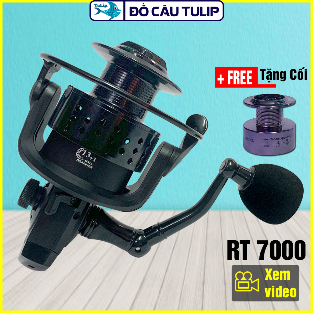 Máy câu cá cao cấp reelsking rt - máy câu kim loại , máy câu cá , máy câu cá full kim loại , đồ phụ kiện câu cá , đủ size rt6000 - rt7000 đồ câu tulip