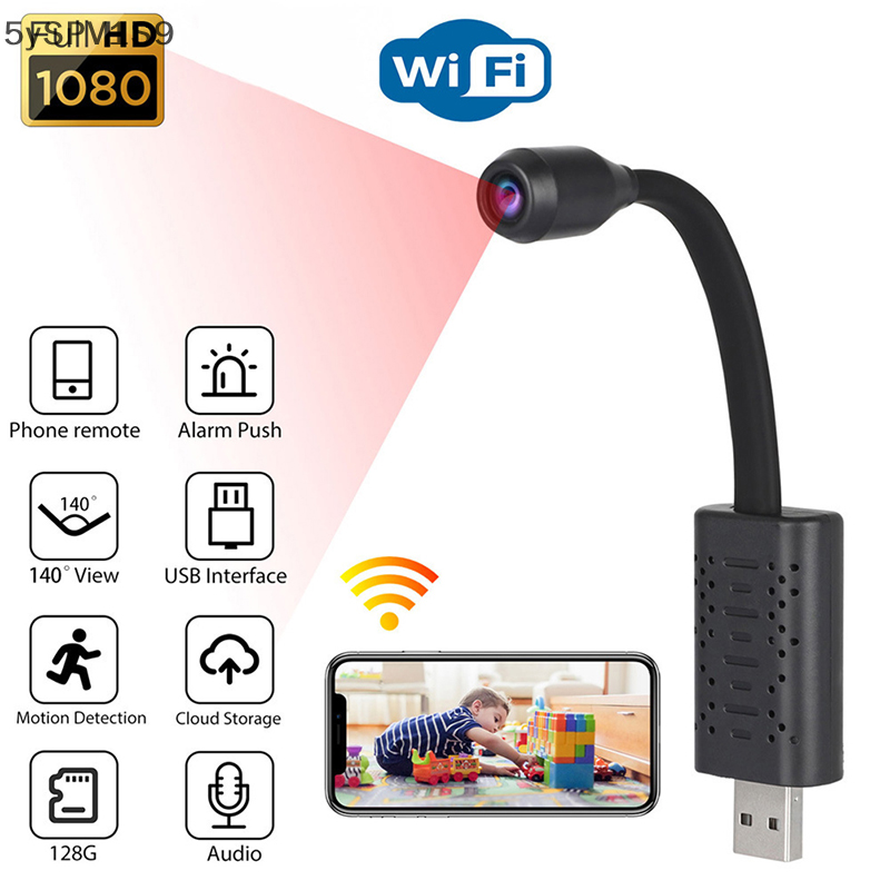 5ySPV1S9 Camera Mini Camera giám sát USB điều khiển từ xa P2P IP AP 4K wifi tiện dụng