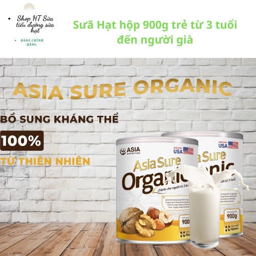 Sữa hạt Óc chó Organic asia sure 900g giải pháp dinh dưỡng người già