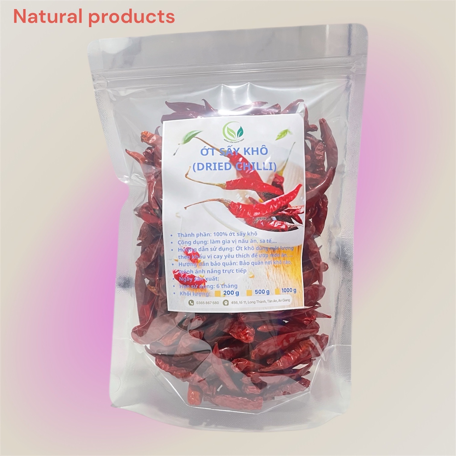 Ớt Chỉ Thiên Sấy Lạnh - 200g - Hương vị cay nồng!