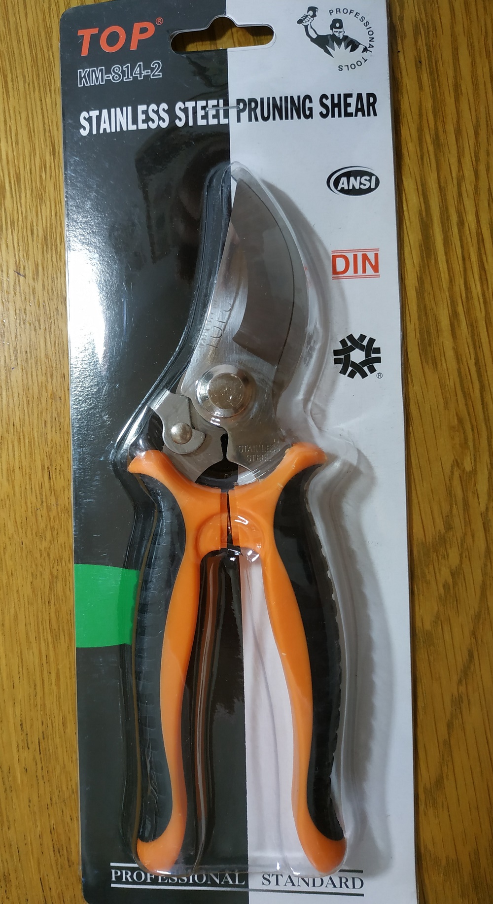 Kéo cắt cành mỏ cong inox top - km-814-2