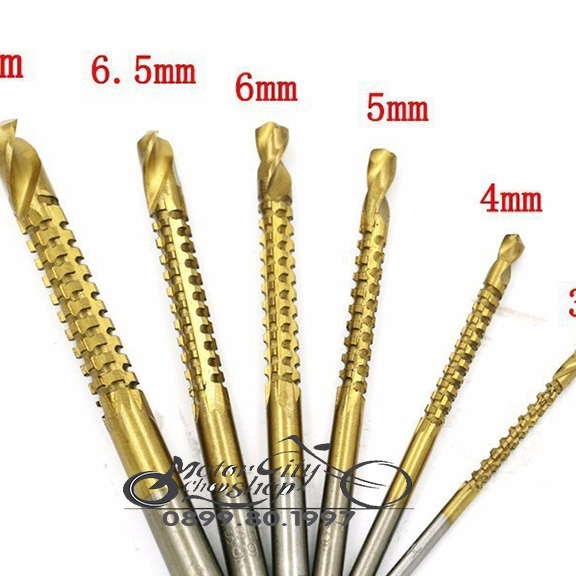 Mũi khoan răng cưa đa năng phủ titanium 3-8mm