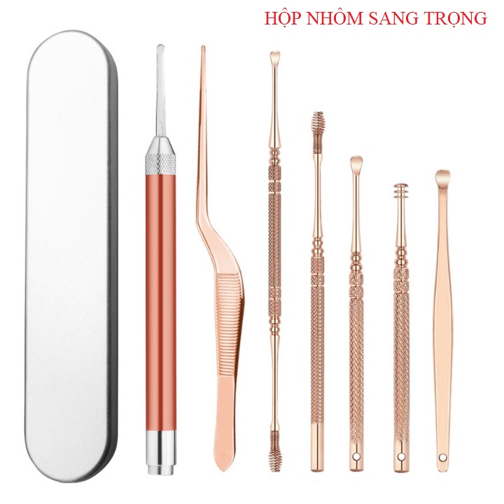 Bộ lấy ráy tai tích hợp đèn soi