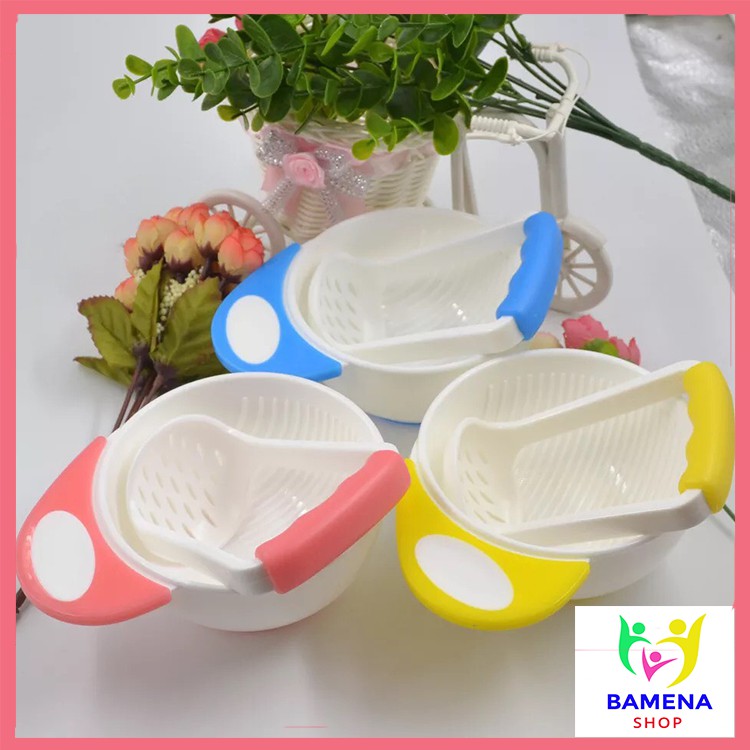 Bộ bát nghiền đồ ăn dặm tiện dụng phục vụ chế biến đồ ăn cho bé AD70