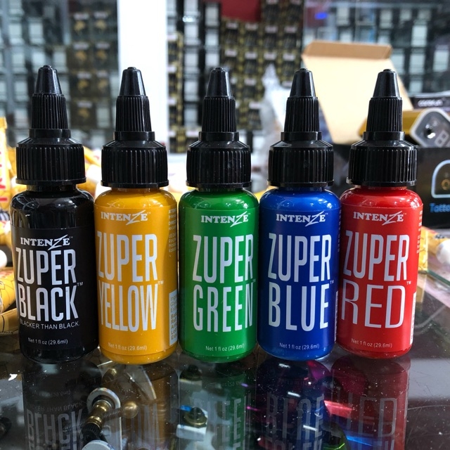 Bộ 5 màu Mực Xăm Intenze Zuper 30ml - Hades Tattoo