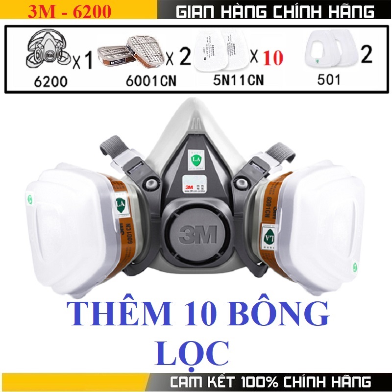 Mặt nạ phòng độc 3m 6200