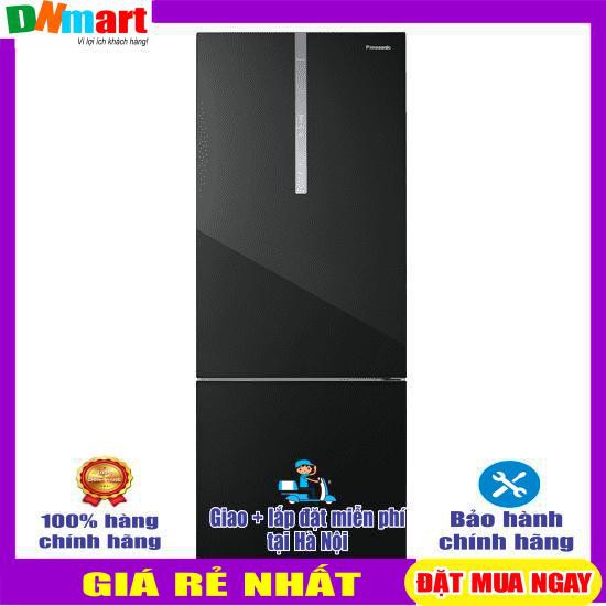 Tủ lạnh panasonic nr-bx471wgkv inverter 420l gương đen ngăn đá dưới