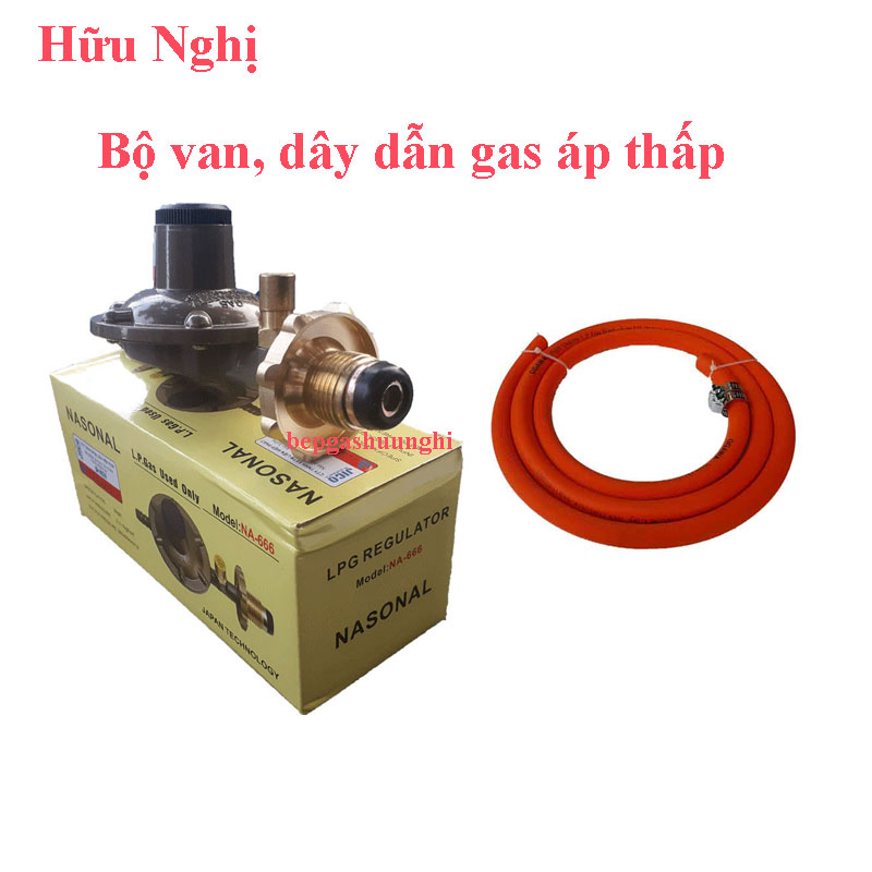 [HCM]Bộ van Nasonal NA-555 ngắt gas tự động + dây dẫn áp thấp