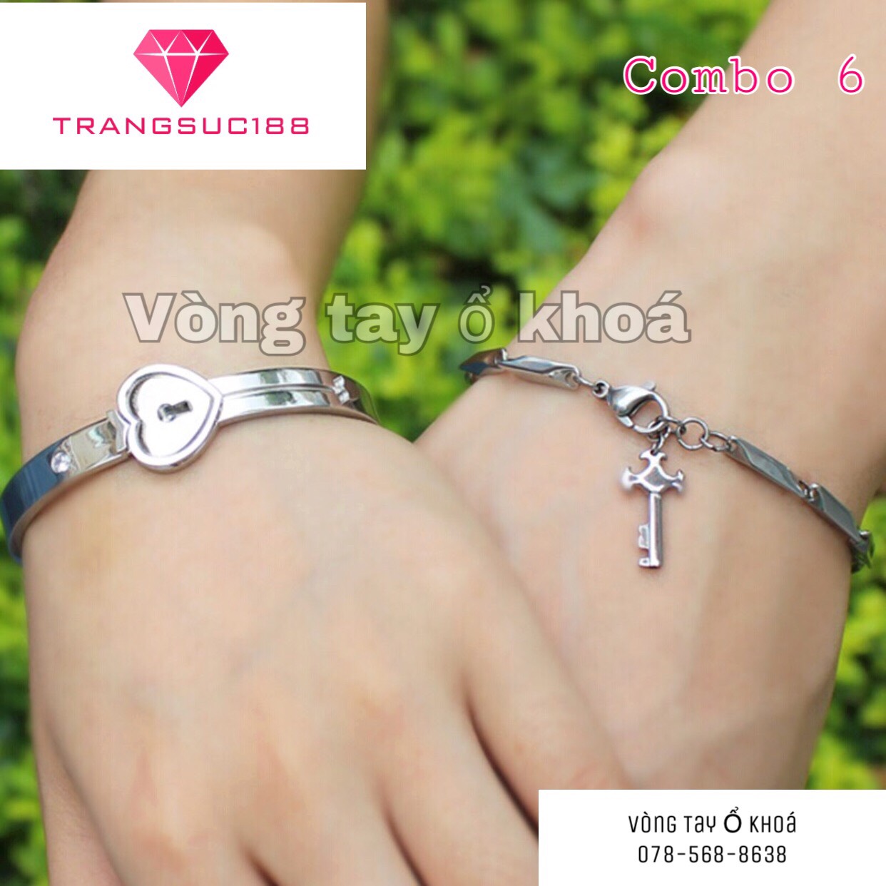 [HCM]Vòng Lắc Tay Ổ Khóa Chìa Tình Nhân