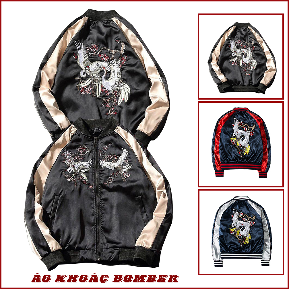 Áo Khoác Nhẹ Nam Nữ Khóa Kéo Phối Hình In Chim Uyên Ương Kiểu Dáng Hàn Quốc Thanh Lịch Thời Trang 4HER AO KHOAC NAM 9000028