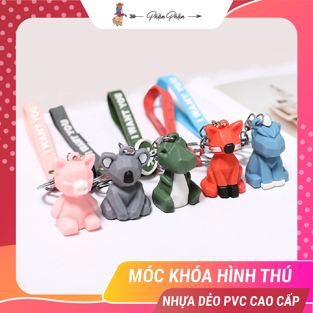 Móc khóa xe bella925 móc chìa khóa i want you móc treo balo cute