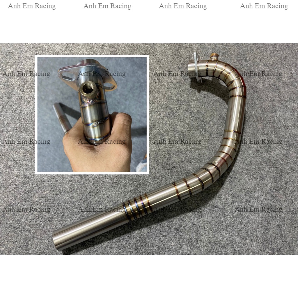 Cổ pô inox from ghép hàn pô zin satria raider fi size 34mm