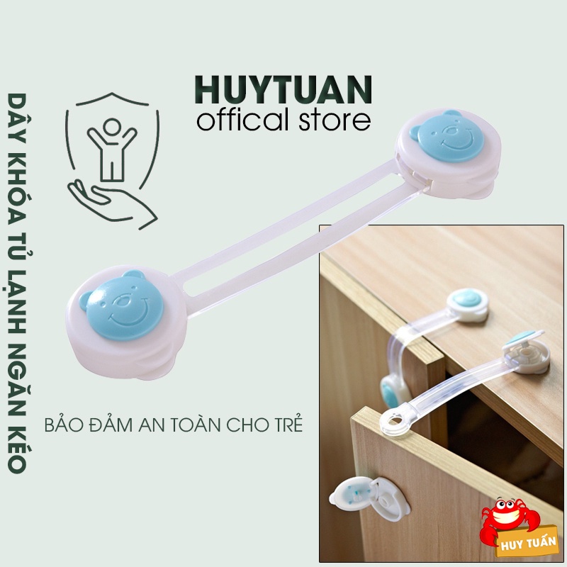 Combo 2 Khóa cài cửa tủ chống kẹt tay loại chốt tròn thông minh Huy Tuấn