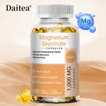 Daitea Magnesium Glycinate 1000 mg, Thực phẩm bổ sung khoáng chất dành cho cả nam và nữ, Hỗ trợ sức khỏe xương, tăng cường miễn dịch, hỗ trợ sức khỏe tim mạch và phục hồi cơ bắp