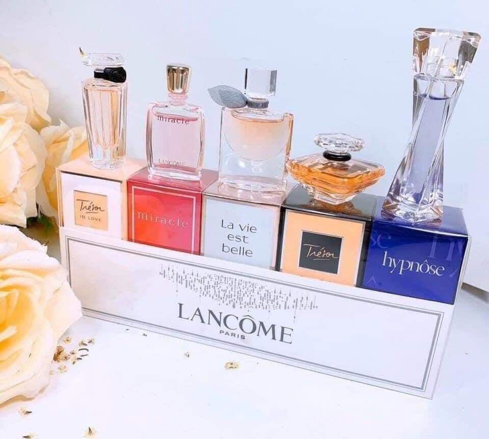 [HCM]SET 5 CHAI NƯỚC HOA LANCOME - Mini Giftset (Hypnose 5ml Tresor 7.5ml La vie est 4ml Miracle 5ml Tresor In Love 5ml)