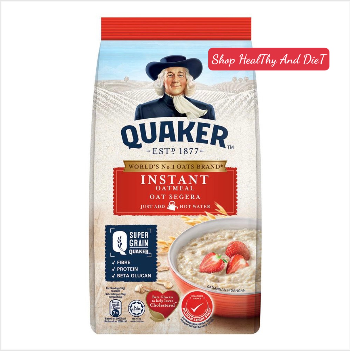Yến Mạch Ăn Liền Quaker 1Kg - Nhập Khẩu PSC Có Tem Phụ