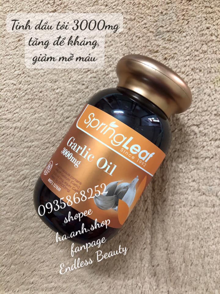 Tinh dầu tỏi Garlic Oil 3000mg 360 viên Springleaf mẫu mới nhất